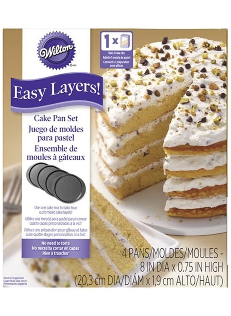 Wilton Round Cake Pan 4 Pieces Set